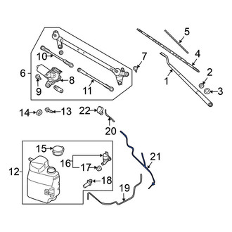 Nissan OE - Front Left Windshield Washer Hose