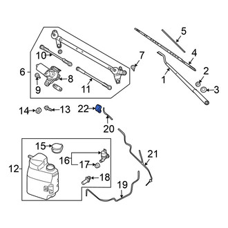Nissan OE - Front Left Windshield Washer Nozzle