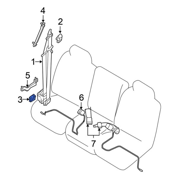 Seat Belt Anchor Plate Cover