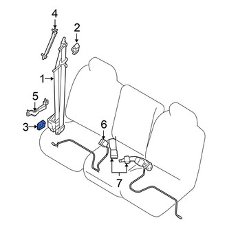 Nissan OE - Rear Seat Belt Anchor Plate Cover