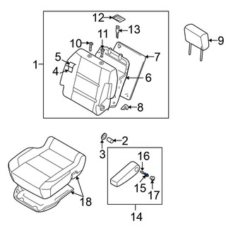 Nissan OE - Front Right Seat Armrest Bolt
