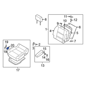 Nissan OE - Front Right Power Seat Switch Bezel