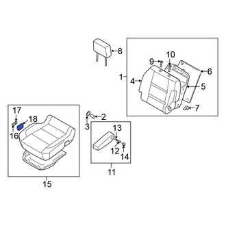 Nissan OE - Front Right Power Seat Switch Bezel