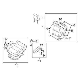 Nissan OE - Seats & Tracks - Front Seat Components (Power Passenger Seat, With Side Air Bag)