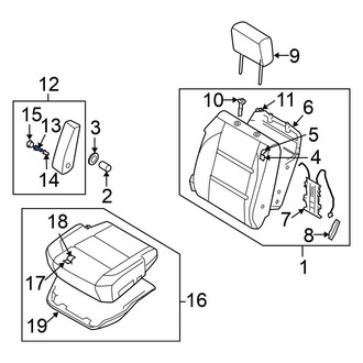 Nissan OE - Front Left Seat Armrest Bolt