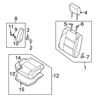 Nissan OE - Seats & Tracks - Front Seat Components (Manual Driver Seat, With Side Air Bag)