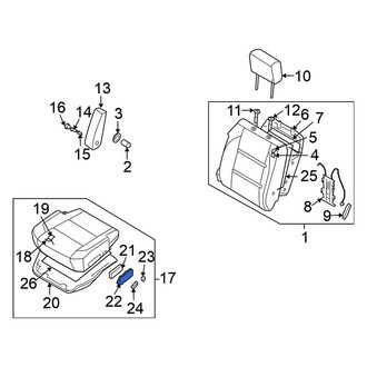 Nissan OE - Front Left Power Seat Switch Bezel