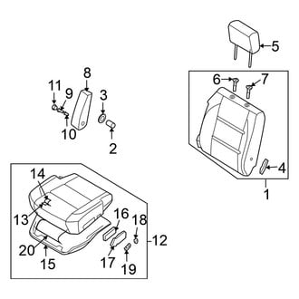 Nissan OE - Seats & Tracks - Front Seat Components (Power Driver Seat, With Side Air Bag)