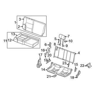 Nissan OE - Seats & Tracks - Rear Seat Components (Right Side), (PRO-4X / S / SV King Cab)