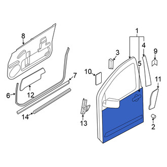 Nissan OE - Front Right Outer Door Outer Panel