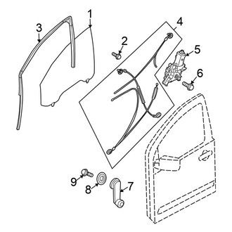 Nissan OE - Front Door - Glass & Hardware
