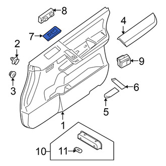 Nissan OE - Front Left Door Switch Trim Panel