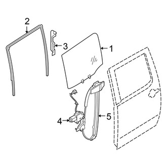 Nissan OE - Rear Door - Glass & Hardware (PRO-4X / S / SL / SV Crew Cab)