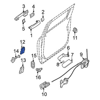 Nissan OE - Rear Left Lower Door Hinge