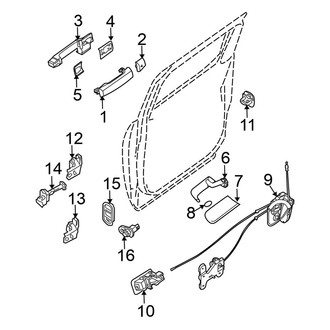 Nissan OE - Rear Door - Lock & Hardware (PRO-4X / S / SL / SV Crew Cab)