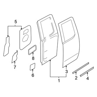 Nissan OE - Rear Door - Door & Components (King Cab), (PRO-4X / S / SV King Cab)