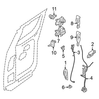 Nissan OE - Rear Door - Lock & Hardware (King Cab), (PRO-4X / S / SV King Cab)