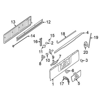 Nissan OE - Pick Up Box - Tail Gate (5.5' & 6.5' Box)