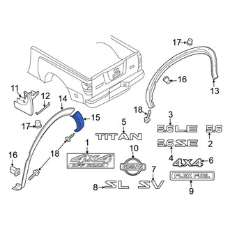 Nissan OE - Rear Left Fender Flare