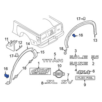 Nissan OE - Wheel Arch Flare Nut