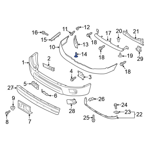 Bumper Cover Rivet