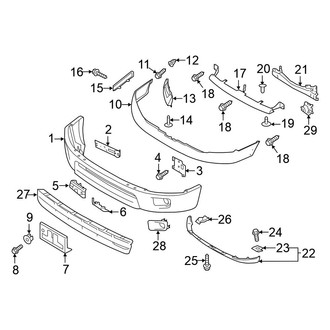 Nissan OE - Front Bumper - Bumper & Components