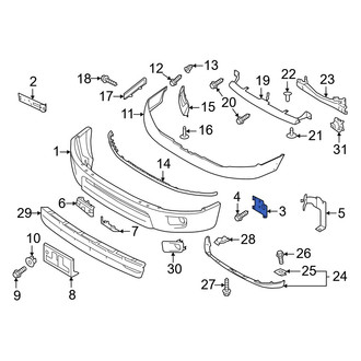 Nissan OE - Front Left Bumper Face Bar Mount