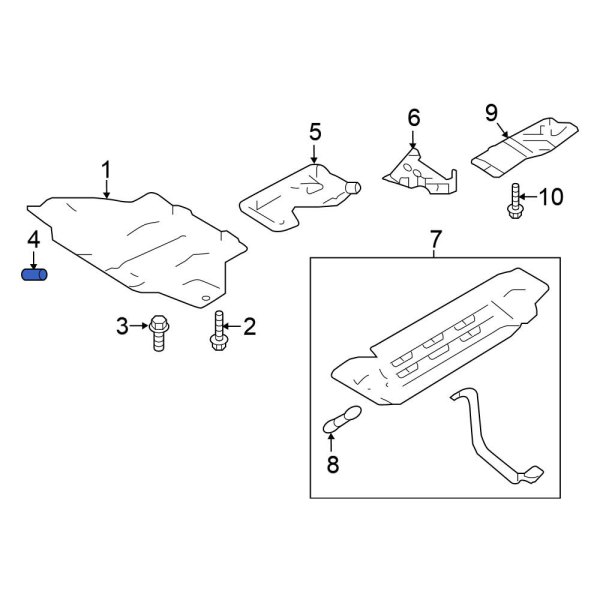 Radiator Support Splash Shield Grommet