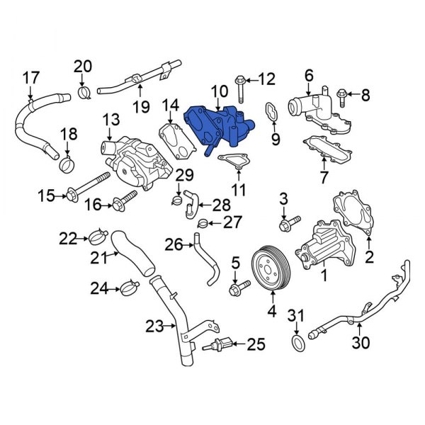 Engine Coolant Thermostat Housing