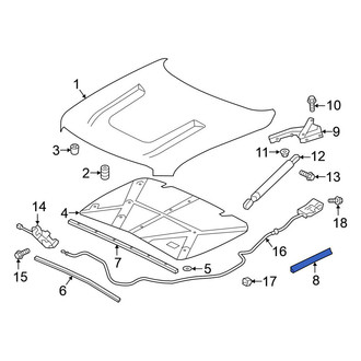 Nissan OE - Front Left Hood Seal