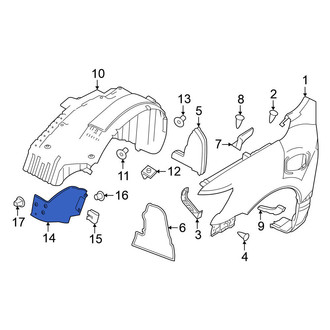 Nissan OE - Front Left Fender Liner Extension