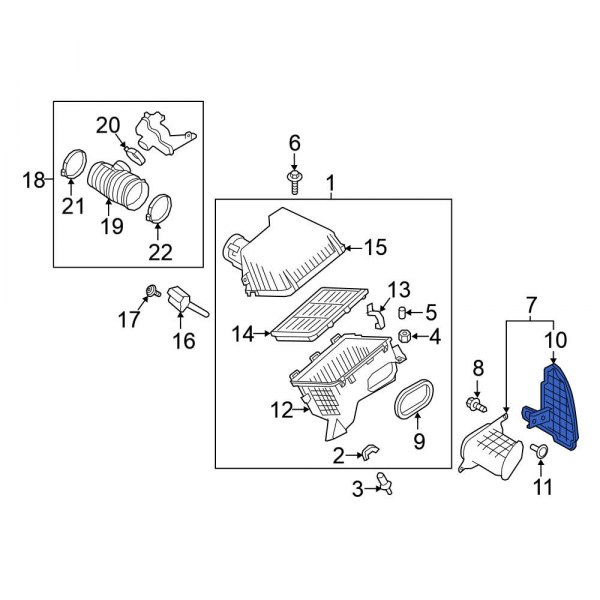 Engine Air Intake Hose Debris Screen