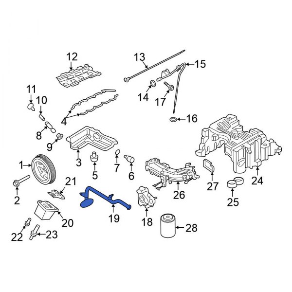 Engine Oil Pump Pickup Tube and Screen