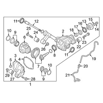 Nissan OE - Front Suspension - Carrier & Front Axles (Differential & Carrier), (4WD)