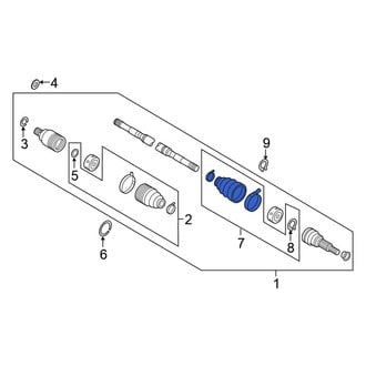 Nissan OE - Front Outer CV Joint Boot Kit