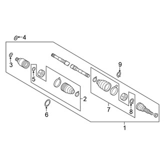 Nissan OE - Front Suspension - Carrier & Front Axles (Axle Assembly), (4WD)