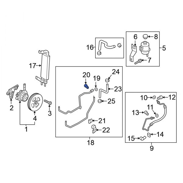 Nissan OE 49738V500A - Power Steering Pressure Hose Banjo Bolt