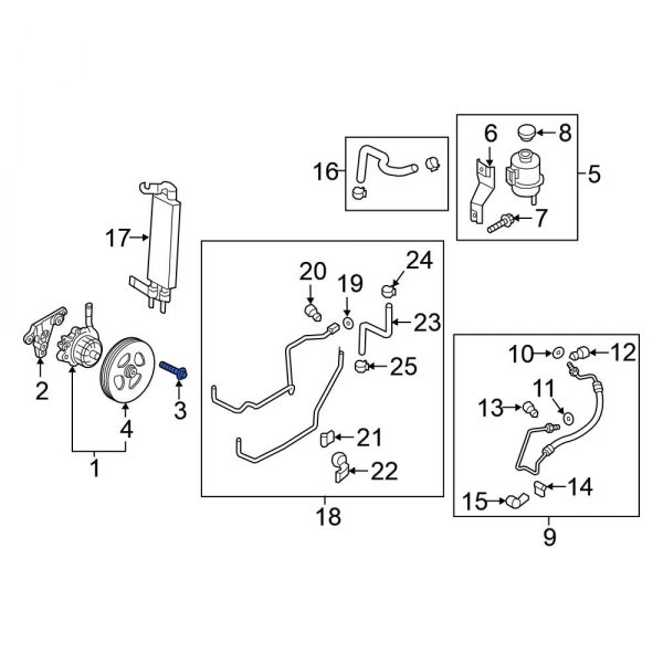 Power Steering Pump Mounting Bolt