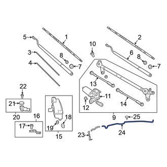 Nissan OE - Front Windshield Washer Hose