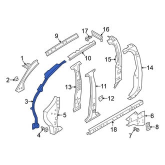 Nissan OE - Left Body A-Pillar Reinforcement