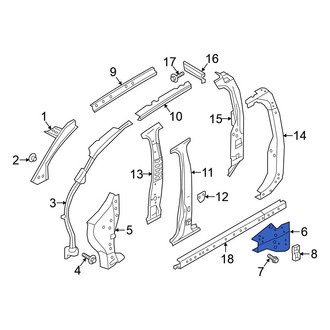 Nissan OE - Left Fender Apron Reinforcement