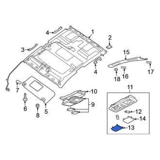 Nissan OE - Right Dome Light Lens