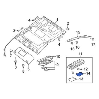 Nissan OE - Left Dome Light Lens