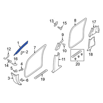 Nissan OE - Left Body A-Pillar Trim Panel