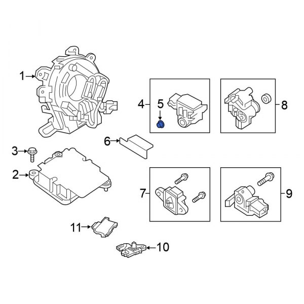 Air Bag Impact Sensor Nut