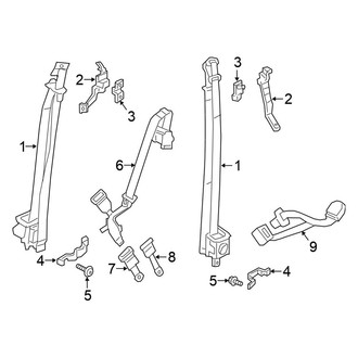 Nissan OE - Restraint Systems - Front Seat Belts (Bench Seat), (S / SV)