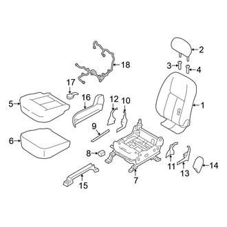 Nissan OE - Seats & Tracks - Passenger Seat Components (Split Bench), (S / SV)