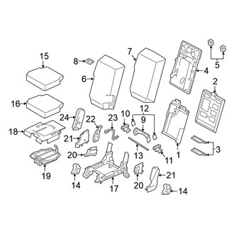Nissan OE - Seats & Tracks - Front Seat Components (Center Seat, Split Bench)