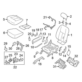 Nissan OE - Seats & Tracks - Passenger Seat Components (Captains Chair)