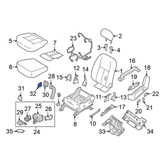 Nissan OE - Front Left Upper Climate Controlled Seat Duct
